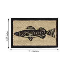 2Pcs Fishing Patches, Tactical Wildlife Walleye Patch, Coyote