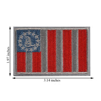 2 Pieces Sons Of Liberty/Gadsden Tactical Patch - Subdued Silver/Blue