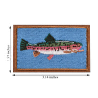 2Pcs Fishing Patches, Wildlife Tactical Patch - Trout