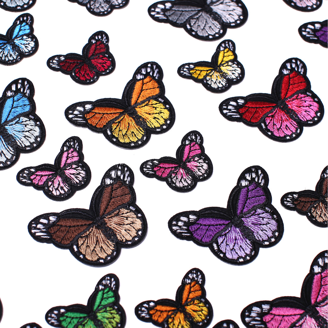 Butterfly Iron on Patches, Embroidered Sew Applique Repair Patch, 36PCS