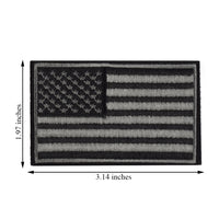 2 Pieces Tactical US American Flag Patch, Military USA United States of America Uniform Emblem Patches, Multitan-Reverse Balck