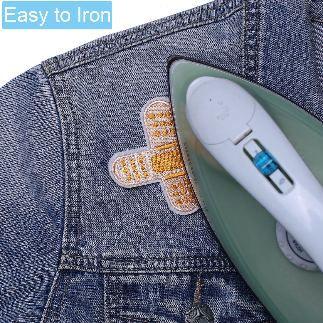 5Pcs Band Aid Embroidered Iron on Patch for Clothes, Iron-on Patches / Sew-on Appliques Patches for Clothing, Jackets, Backpacks, Caps, Jeans