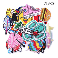 Embroidered Iron on Patches, Cute Sewing Applique for Jackets, Hats, Backpacks, Jeans, DIY Accessories, (22PCS)