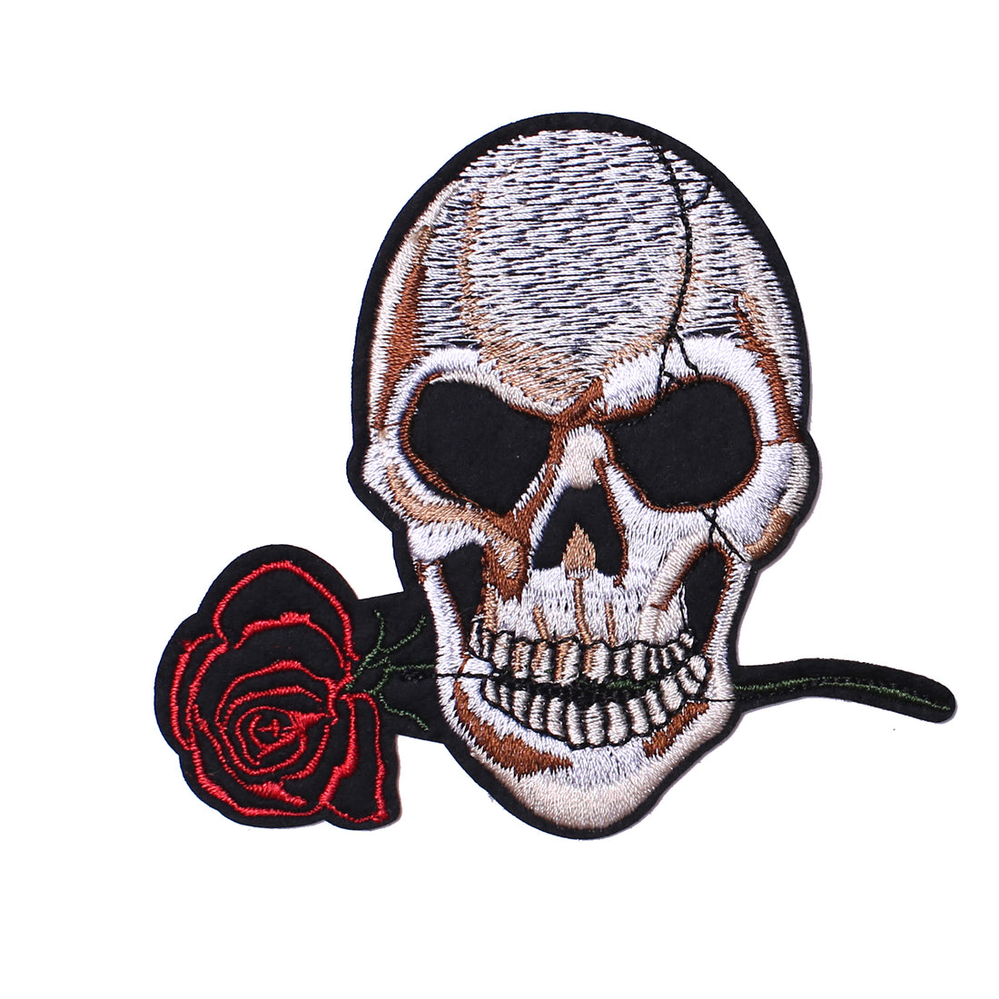 2 Pack American US Flag Patch, Embroidered Sew on Iron on Patches, 2PCS Skull and Roses