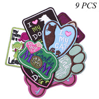 Embroidered Iron on Patches, Cute Sewing Applique for Clothes Dress, Style Cute Pets