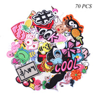 Embroidered Iron on Patches, Cute Sewing Applique for Jackets, Hats, Backpacks, Jeans, DIY Accessories, (70PCS)