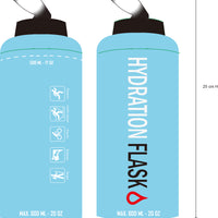 500ML, 600ML Recycable, food-graded, safety collapsible soft flask hydration bottle FDA approved leakproof
