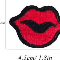5Pcs Sexy Lips Patches Embroidered Iron on Patch for Clothes, Iron-on Patches / Sew-on Appliques Patches for Clothing, Jackets, Backpacks, Caps, Jeans
