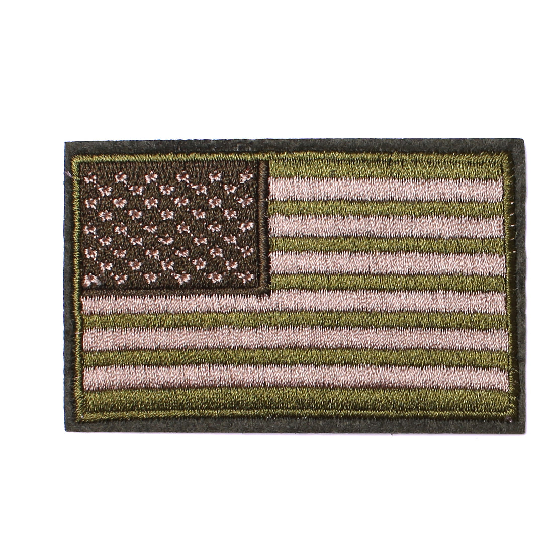4 Pack American US Flag Patch, Embroidered Sew on Iron on Patches, 4PCS Green