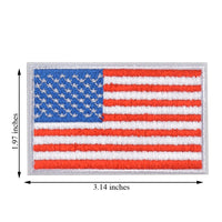 4 Pack American US Flag Patch, Embroidered Sew on Iron on Patches, 4PCS Red and Blue
