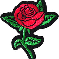 5Pcs Rose Patches Embroidered Iron on Patch for Clothes, Iron-on Patches / Sew-on Appliques Patches for Clothing, Jackets, Backpacks, Caps, Jeans