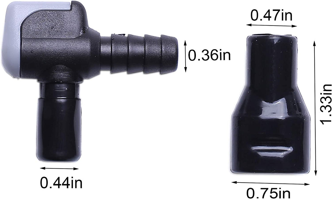 ON-Off Switch Bite Valve, Black, 90 degree