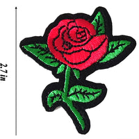 5Pcs Rose Patches Embroidered Iron on Patch for Clothes, Iron-on Patches / Sew-on Appliques Patches for Clothing, Jackets, Backpacks, Caps, Jeans