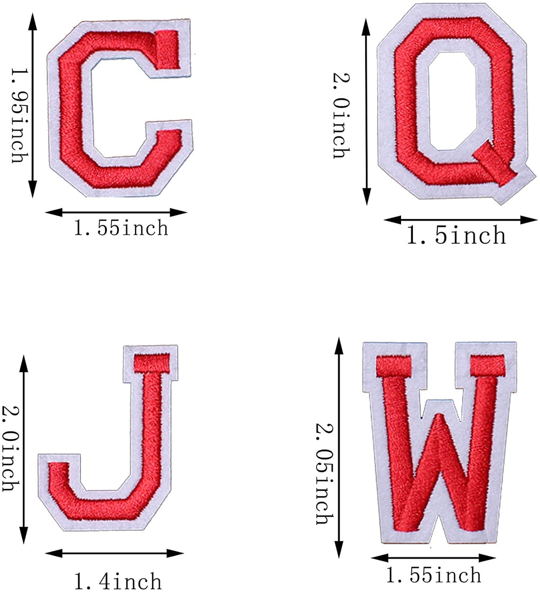 Alphabet A to Z Patches, Iron on Sew on Letters for Clothing, Hats, Shoes, Backpacks, Handbags, Jeans, Jackets etc.