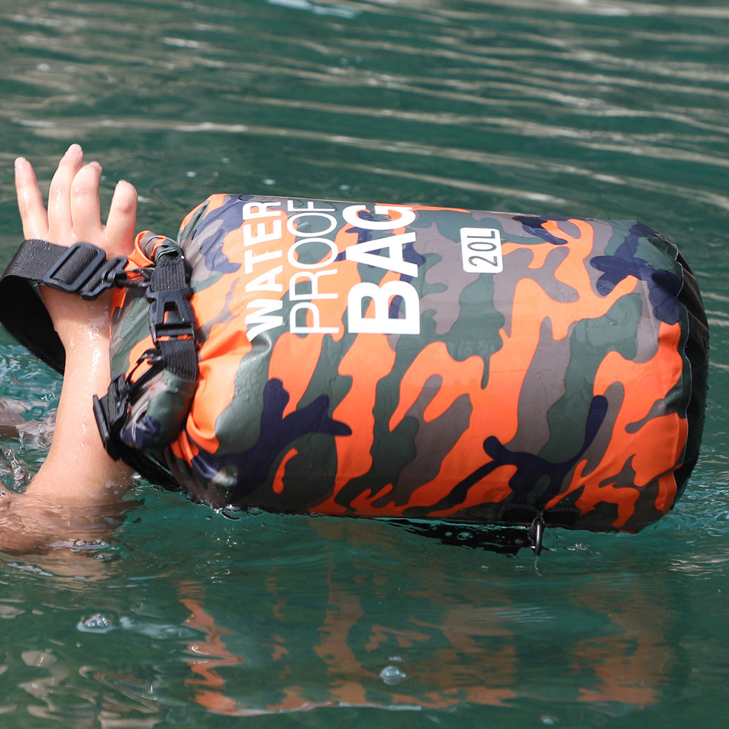 Camouflage 2L, 5L,10L, 15L, 20L, 30L Waterproof Dry Bag, Floating Storage Bag Dry Sack