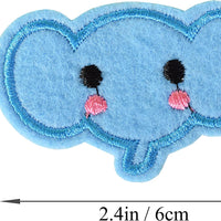 5Pcs Elephant Embroidered Iron on Patch for Clothes, Iron-on Patches / Sew-on Appliques Patches for Clothing, Jackets, Backpacks, Caps, Jeans