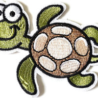 5Pcs Swimming Turtle Patches Embroidered Iron on Patch for Clothes, Iron-on Patches / Sew-on Appliques Patches for Clothing, Jackets, Backpacks, Caps, Jeans