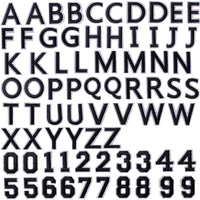 72 Pieces Iron on Letters and Numbers Patches, Embroidered Sew On Patches Alphabet A-Z, Numbers 0-9 Applique for Clothes, Dress, Hat, Socks, Jeans, DIY Accessories