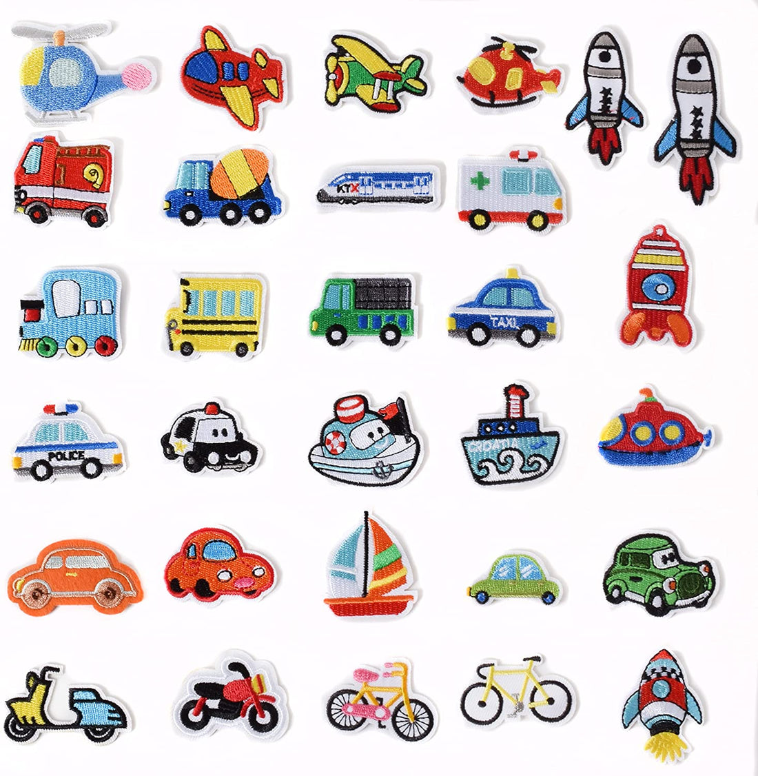 Car Embroidered Iron on Patch for Clothes, Iron-on Patches / Sew-on Appliques Patches for Clothing, Jackets, Backpacks, Caps, Jeans