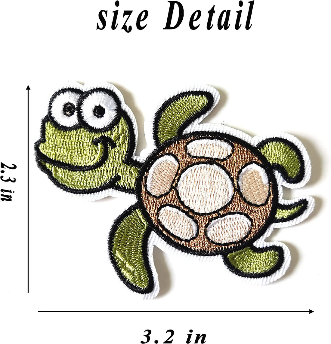 5Pcs Swimming Turtle Patches Embroidered Iron on Patch for Clothes, Iron-on Patches / Sew-on Appliques Patches for Clothing, Jackets, Backpacks, Caps, Jeans