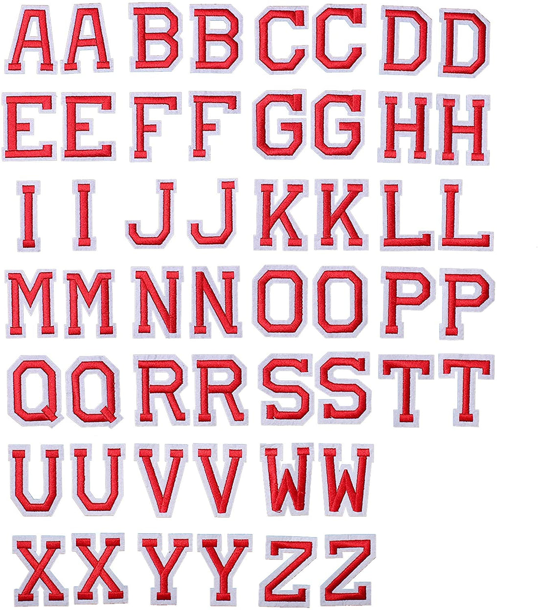 Alphabet A to Z Patches, Iron on Sew on Letters for Clothing, Hats, Shoes, Backpacks, Handbags, Jeans, Jackets etc.