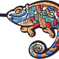 5Pcs Lizard Embroidered Iron on Patch for Clothes, Iron-on Patches / Sew-on Appliques Patches for Clothing, Jackets, Backpacks, Caps, Jeans