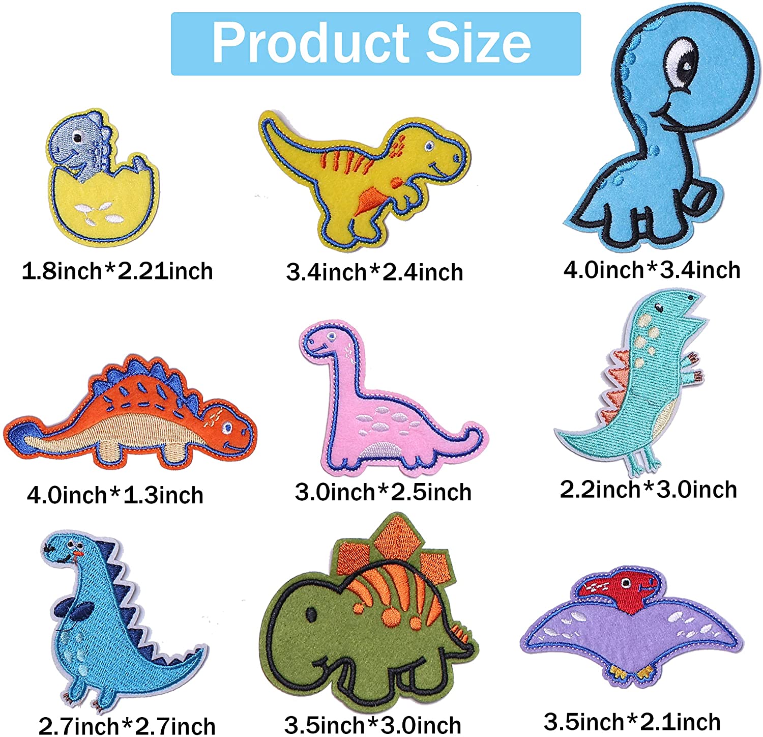 Cute Dinosaur Thermoadhesive Patch For Clothing Iron On Embroidery Sticker  For DIY Garments And Cute Sewing Notions From Moomoo2016, $0.32
