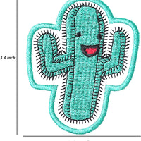 5Pcs Cactus Embroidered Iron on Patch for Clothes, Iron-on Patches / Sew-on Appliques Patches for Clothing, Jackets, Backpacks, Caps, Jeans