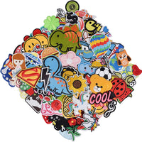 60Pcs Random Assorted Iron on Patches, Cute Sewing Applique for Jackets, Hats, Backpacks, Jeans, DIY Accessories