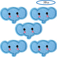 5Pcs Elephant Embroidered Iron on Patch for Clothes, Iron-on Patches / Sew-on Appliques Patches for Clothing, Jackets, Backpacks, Caps, Jeans