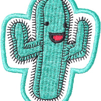 5Pcs Cactus Embroidered Iron on Patch for Clothes, Iron-on Patches / Sew-on Appliques Patches for Clothing, Jackets, Backpacks, Caps, Jeans