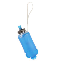 Custom LOGO 500ML, 600ML Recycable, food-graded, safety collapsible soft flask hydration bottle FDA approved leakproof with lanyard