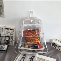 Bookbag, School Bag, Diaper Bag, Travel Bag, PVC Bag See Through Bag Clear Bag Stadium Approved, Transparent See Through Clear Backpack, School Bag for Work, Sports Games