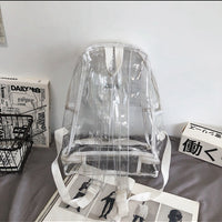 Bookbag, School Bag, Diaper Bag, Travel Bag, PVC Bag See Through Bag Clear Bag Stadium Approved, Transparent See Through Clear Backpack, School Bag for Work, Sports Games