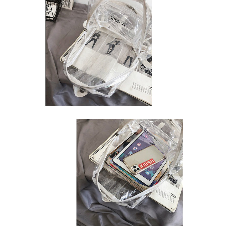 Bookbag, School Bag, Diaper Bag, Travel Bag, PVC Bag See Through Bag Clear Bag Stadium Approved, Transparent See Through Clear Backpack, School Bag for Work, Sports Games