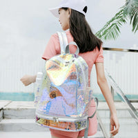 Bookbag, School Bag, Diaper Bag, Travel Bag, PVC Bag See Through Bag Clear Bag Stadium Approved, Transparent See Through Clear Backpack, School Bag for Work, Sports Games