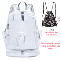 Bookbag, School Bag, Diaper Bag, Travel Bag, PVC Bag See Through Bag Clear Bag Stadium Approved, Transparent See Through Clear Backpack, School Bag for Work, Sports Games