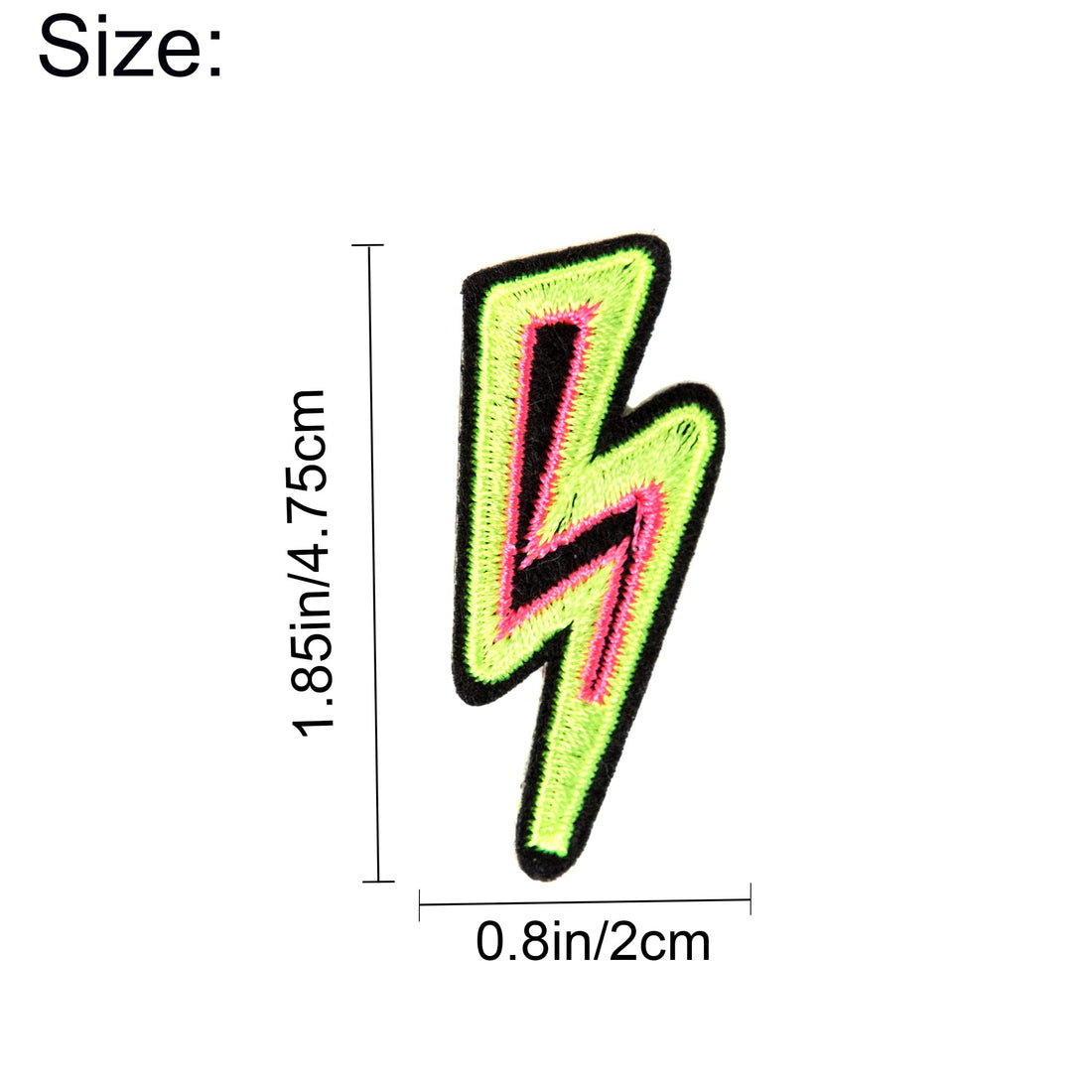 5Pcs Yellow Lightning Embroidered Iron on Patch for Clothes, Iron-on Patches / Sew-on Appliques Patches for Clothing, Jackets, Backpacks, Caps, Jeans