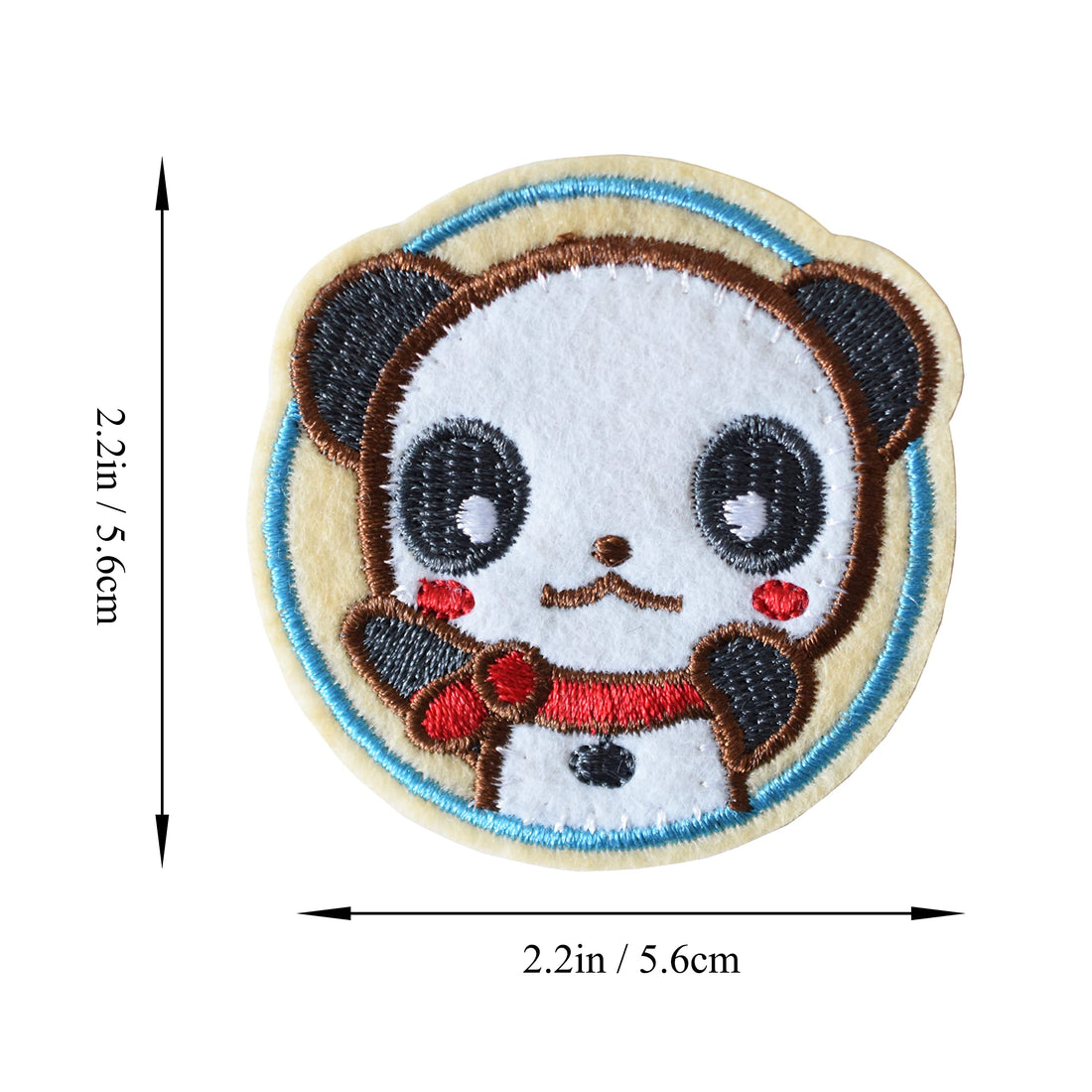 5Pcs Panda Embroidered Iron on Patch for Clothes, Iron-on Patches / Sew-on Appliques Patches for Clothing, Jackets, Backpacks, Caps, Jeans