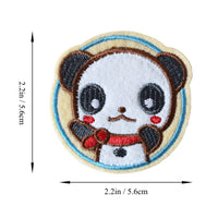 5Pcs Panda Embroidered Iron on Patch for Clothes, Iron-on Patches / Sew-on Appliques Patches for Clothing, Jackets, Backpacks, Caps, Jeans