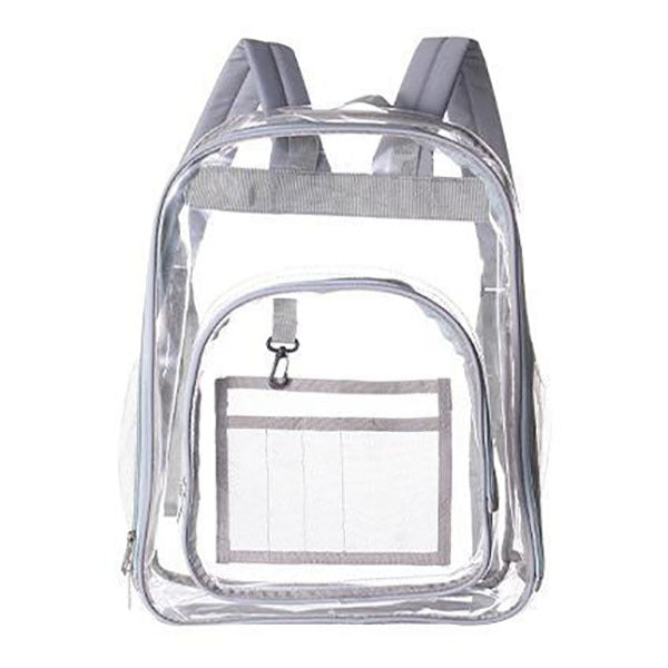 Durable Large Volume Bookbag, School Bag, Travel Bag, PVC Bag See Through Bag Clear Bag Stadium Approved, Transparent See Through Clear Backpack, School Bag for Work, Sports Games