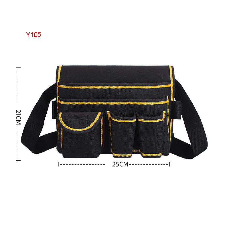 Black and Gold Multiple Various Tool Bag, Electrician Tool Bag, Open Top Tool Bags, Many Pockets Can Hold Many Tools, More Convenient to Carry Tools (Tools not included, Bag only)