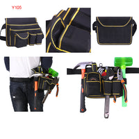 Black and Gold Multiple Various Tool Bag, Electrician Tool Bag, Open Top Tool Bags, Many Pockets Can Hold Many Tools, More Convenient to Carry Tools (Tools not included, Bag only)