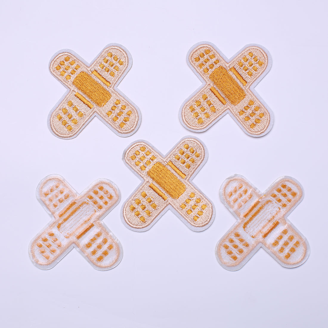 5Pcs Band Aid Embroidered Iron on Patch for Clothes, Iron-on Patches / Sew-on Appliques Patches for Clothing, Jackets, Backpacks, Caps, Jeans