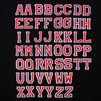 52pcs Alphabet A to Z Patches, Iron on Sew on Letters for Clothes Dress, Classic Red