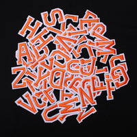 52pcs Alphabet A to Z Patches, Iron on Sew on Letters for Clothes Dress, Classic Orange