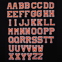 52pcs Alphabet A to Z Patches, Iron on Sew on Letters for Clothes Dress, Classic Orange