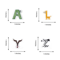 Iron on Sew on Letter Patches for Clothes, 26pcs Alphabet A to Z, Animals