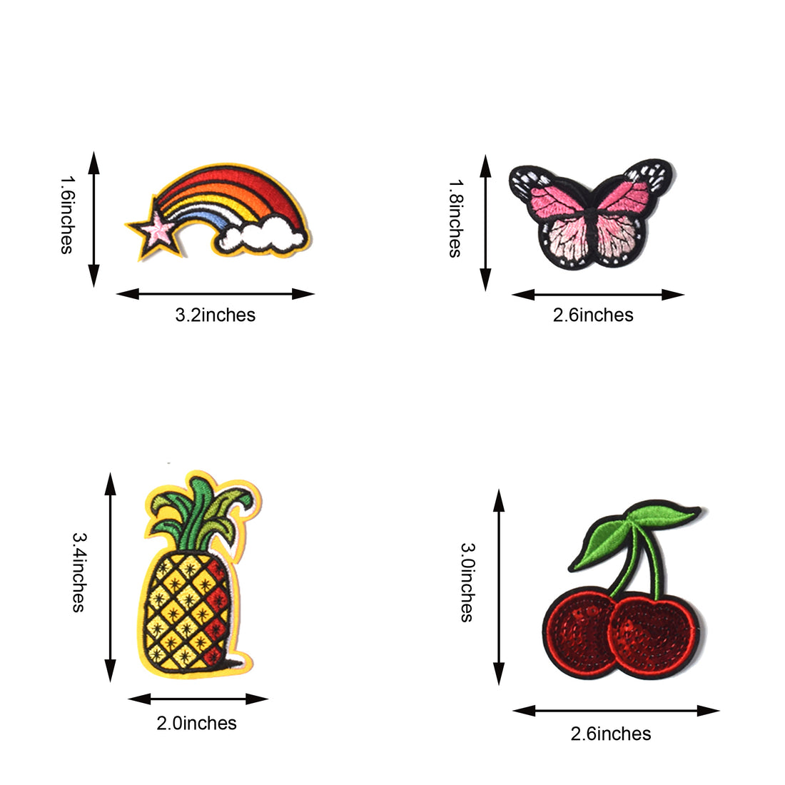 Embroidered Iron on Patches, Cute Sewing Applique for Clothes Dress, 30PCS Assorted for Girls