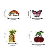 Embroidered Iron on Patches, Cute Sewing Applique for Clothes Dress, 30PCS Assorted for Girls
